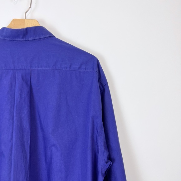 Kenzo Homme Vintage Y2K Purple Cotton Embroidered Logo Classic Shirt UK L - Picture 11 of 14